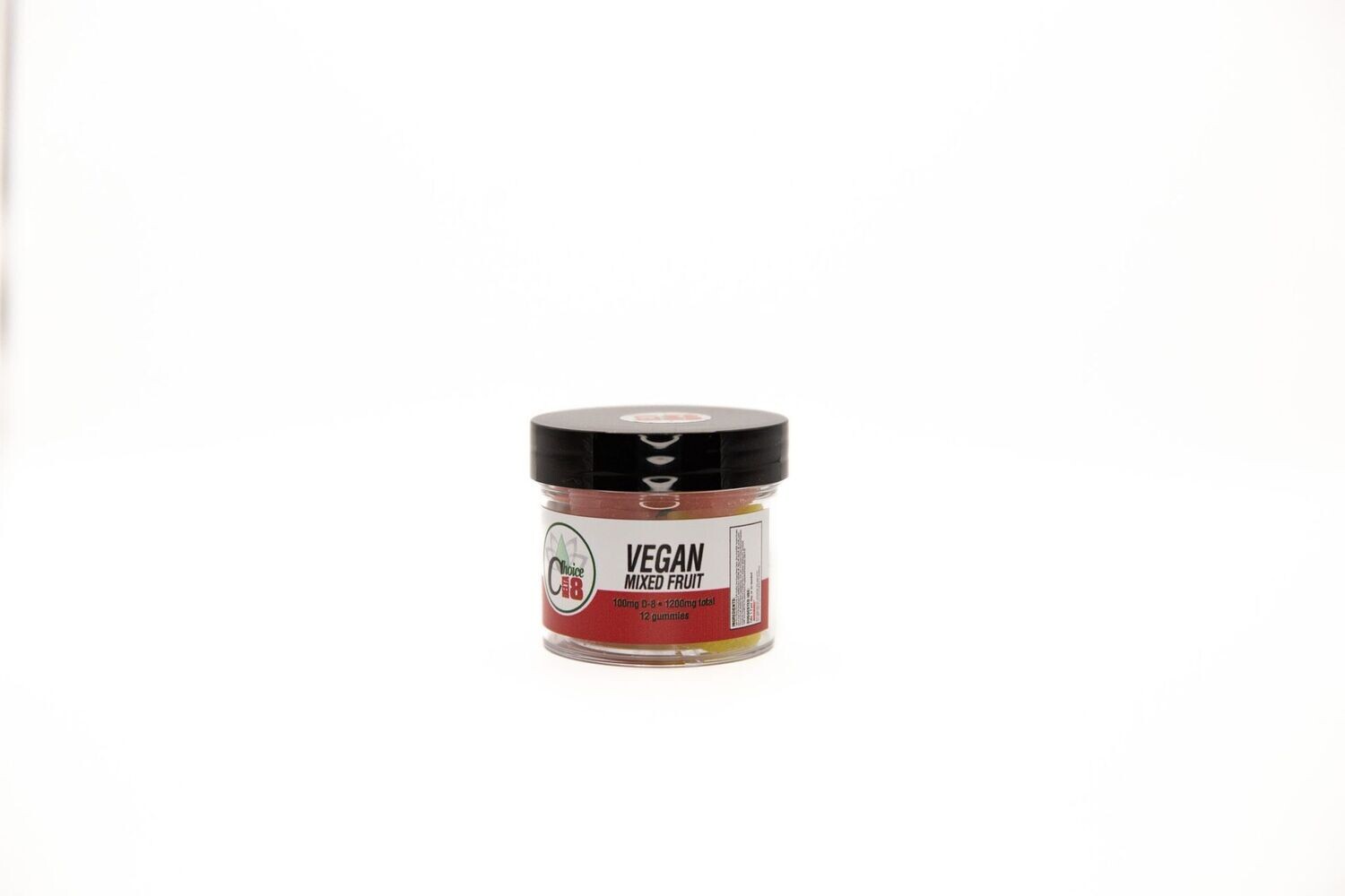 D8 Gummies Vegan Plain-Mixed Fruit 1200mg 100mg/12pc