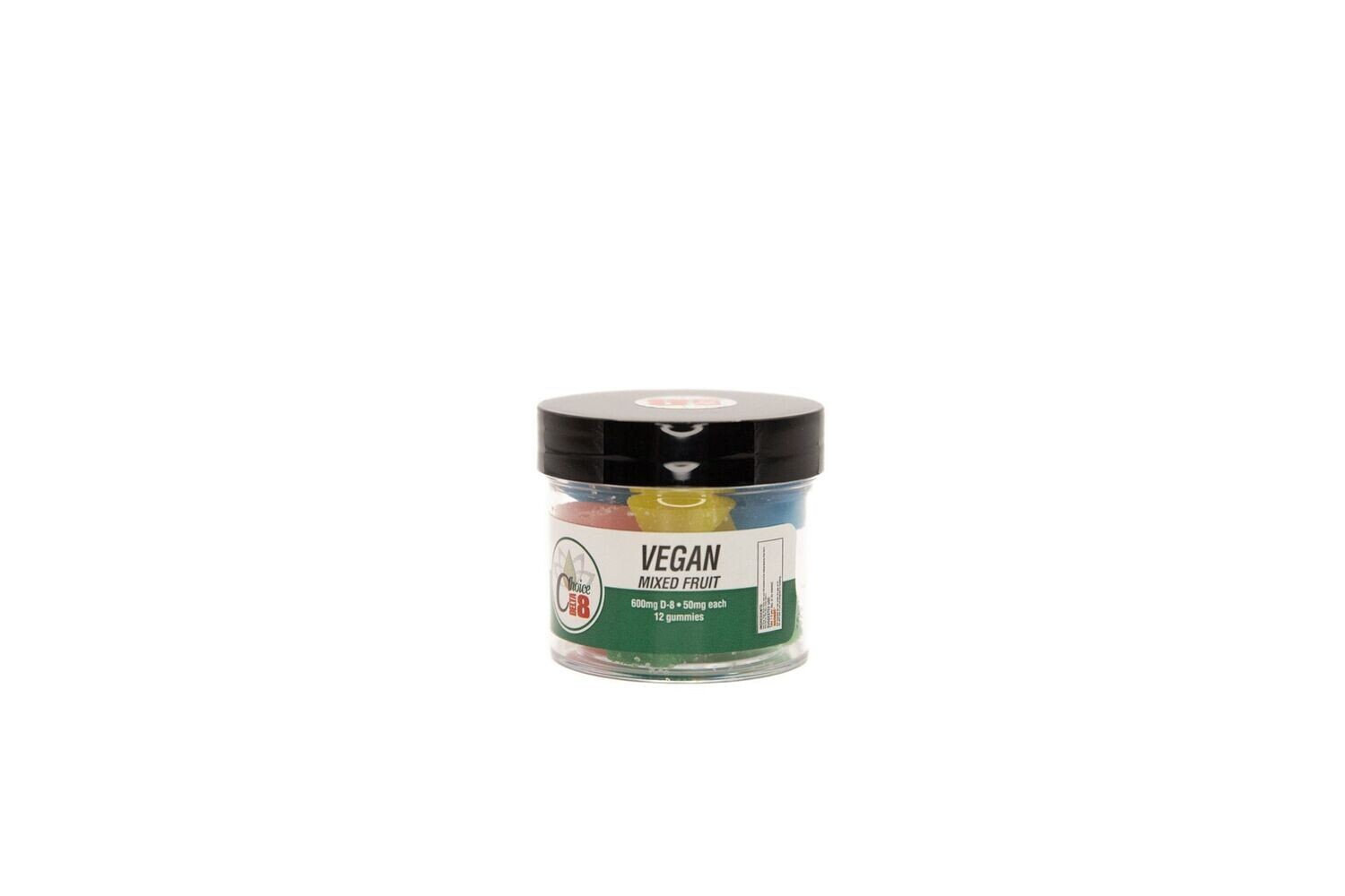 D8 Gummies Vegan Plain-Mixed Fruit 600mg 50mg/12pc
