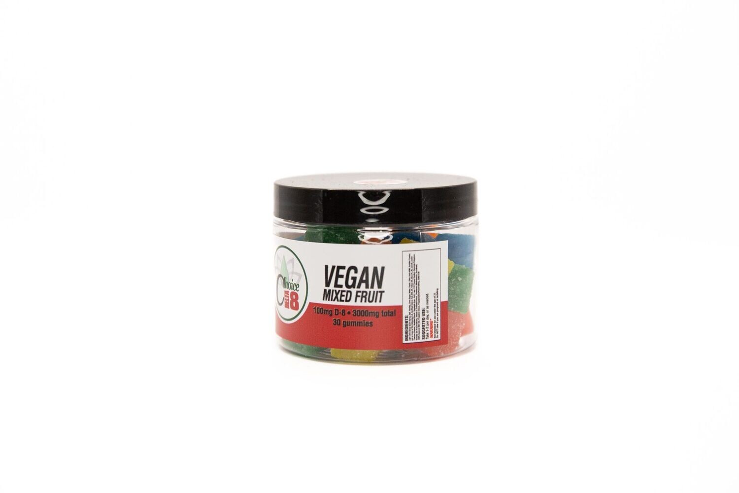 D8 Gummies Vegan Plain-Mixed Fruit 3000mg 100mg/30pc
