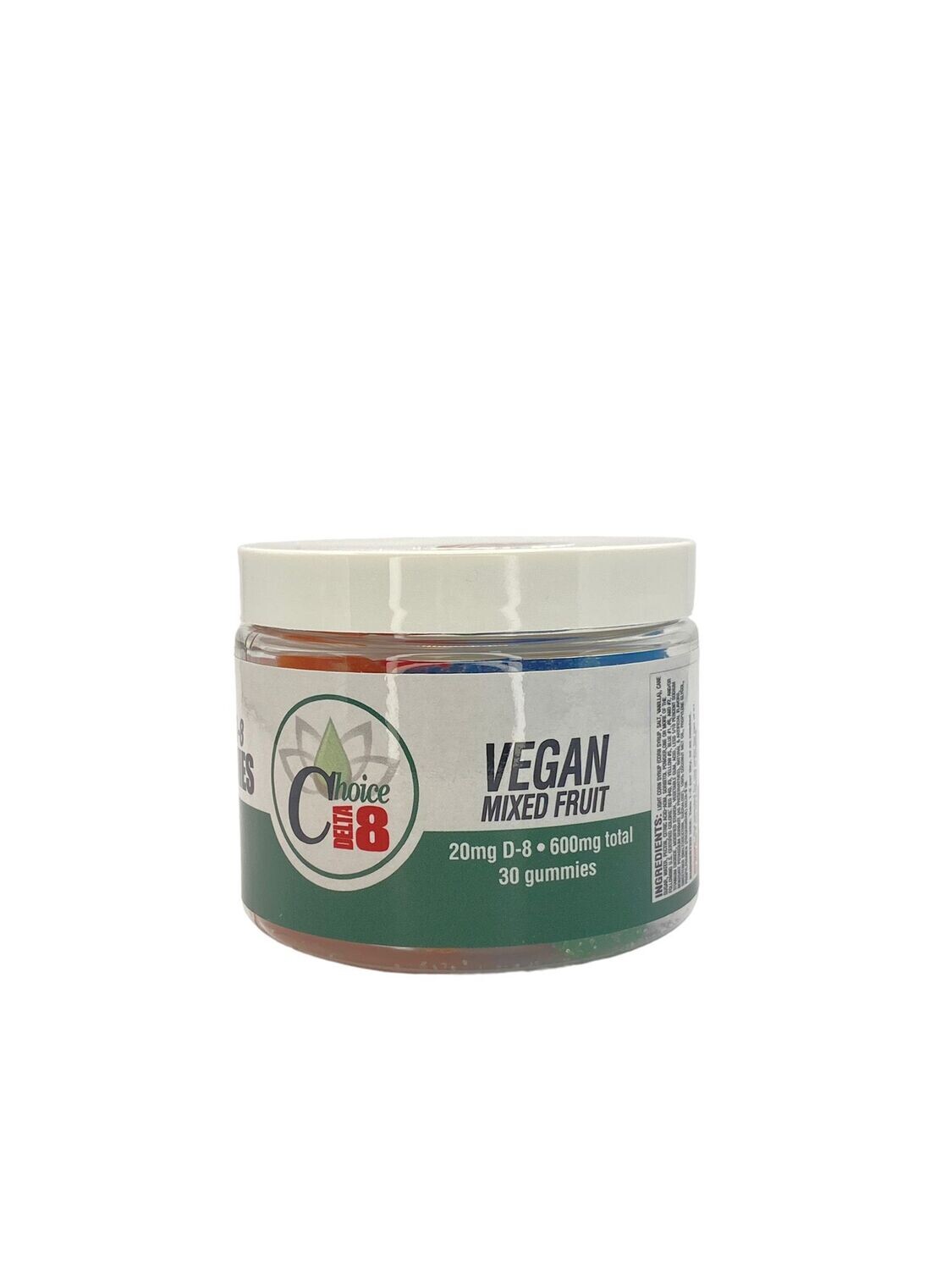 D8 Gummies Vegan Plain-Mixed Fruit 600mg 20mg/30pc