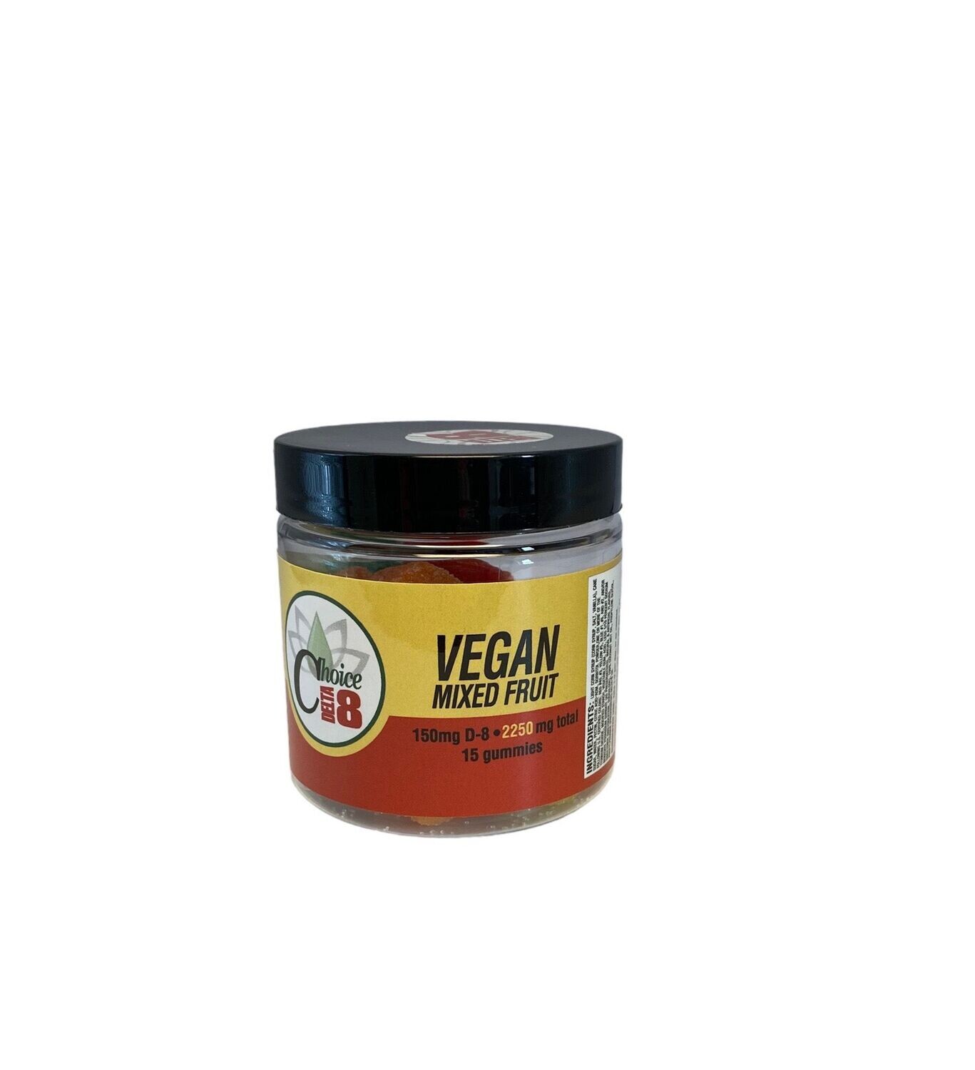 D8 Gummies Vegan Plain-Mixed Fruit 2250mg 150mg/15pc