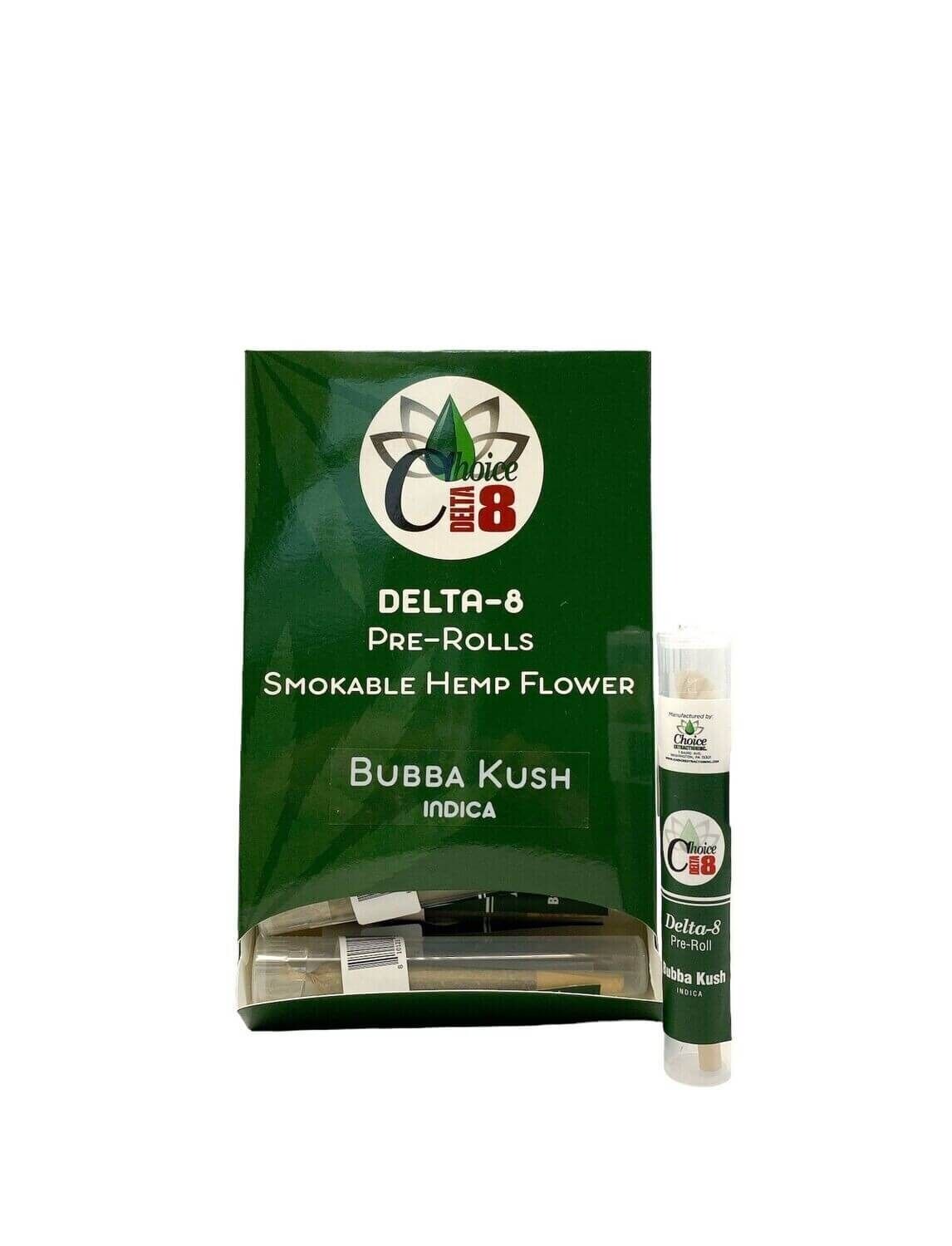 D8 Pre Roll - Bubba Kush - Indica