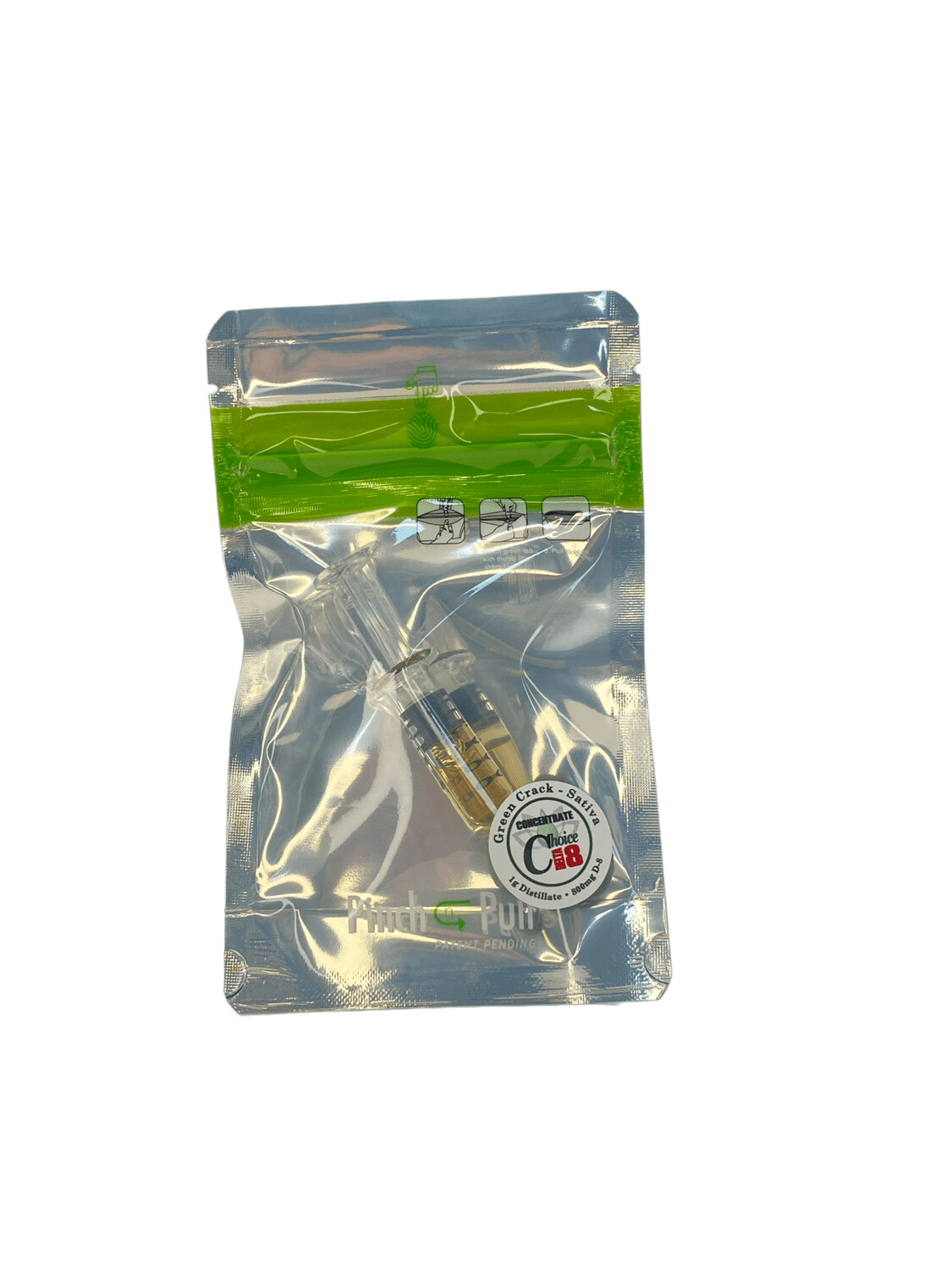 D8 Concentrate-Green Crack 1g Syringe - Sativa