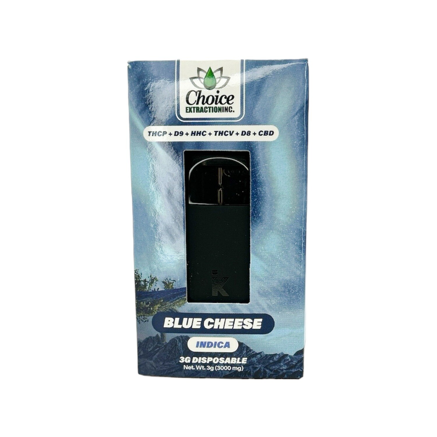THCP+D9+HHC+THCV+D8+CBD, Blue Cheese Disposable 3ML - INDICA