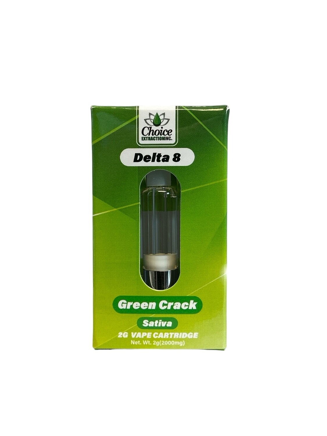 D8 Vape Cart - Green Crack 2mL - Sativa