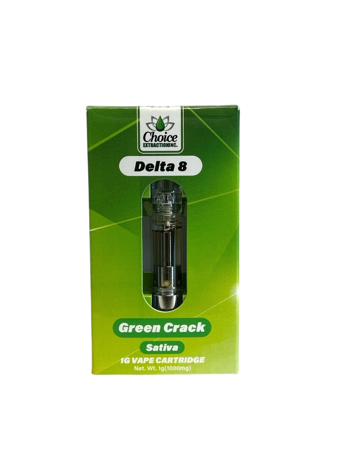 D8 Vape Cart - Green Crack 1mL - Sativa
