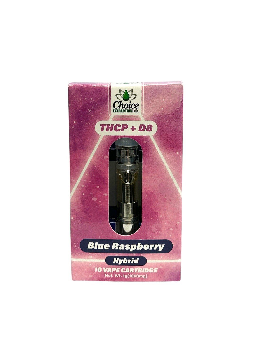 THCP + D8 Vape Cart - Blue Raspberry 1mL - Hybrid