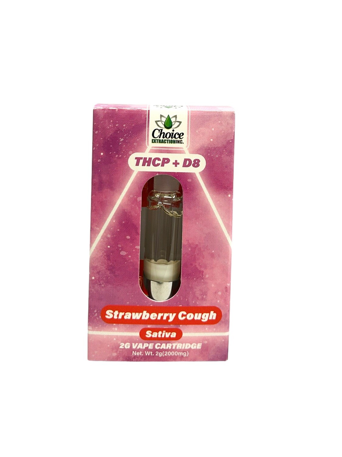 THCP + D8 Vape Cart - Strawberry Cough 2mL - Sativa
