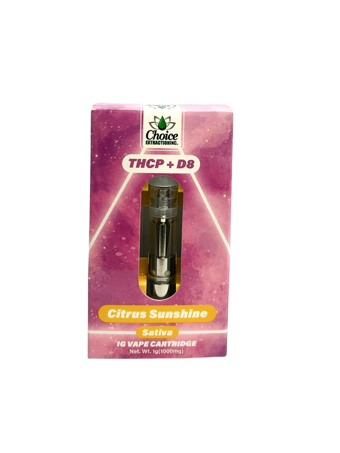 THCP + D8 Vape Cart - Citrus Sunshine1mL - Sativa