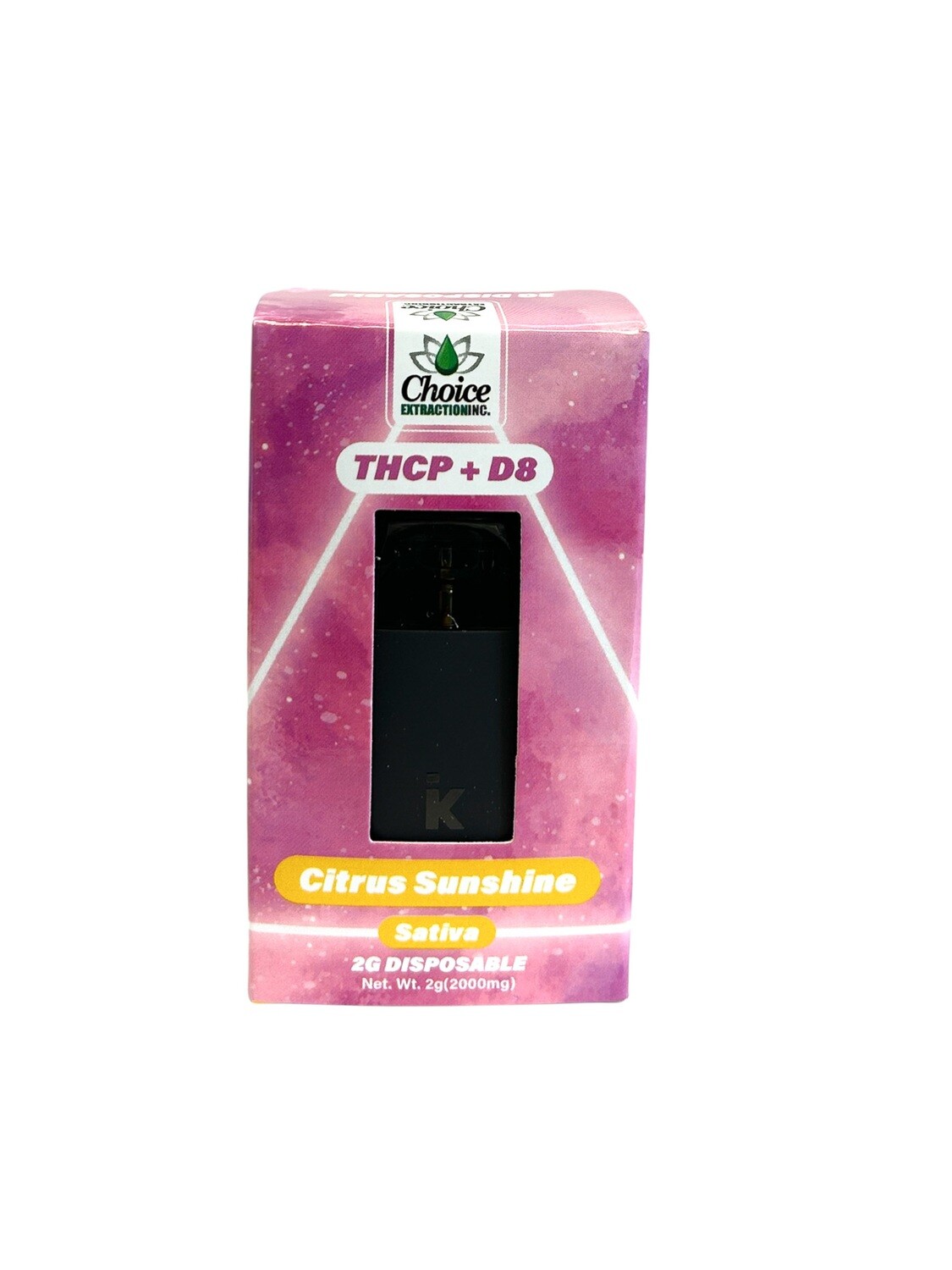 THCP + D8 Disposable - Citrus Sunshine 2mL - Sativa
