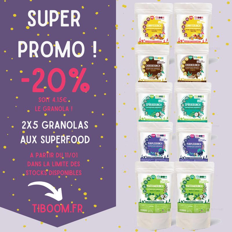 Promo -20% les 10 granolas !