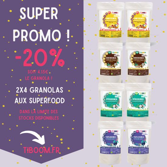 Promo -20% les 8 granolas ! Promo -20% les 8 granolas !