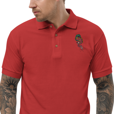 DTO Embroidered Polo Shirt - Red