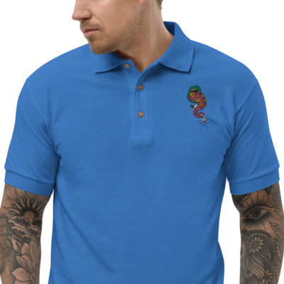 DTO Embroidered Polo Shirt - Blue