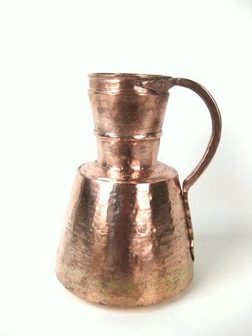 Heavy Copper Jug with decoration
