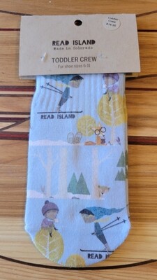 Toddler Crew Sock, Little Skier