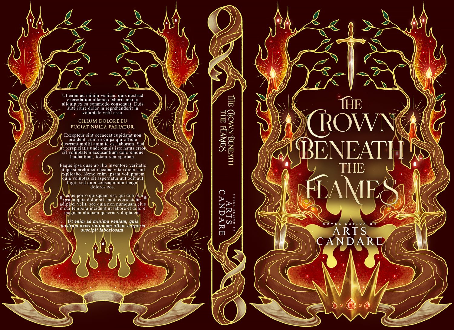 FULLY ILLUSTRATED DUOLOGY COVER PACKAGE: The Crown Beneath the Flames / The Throne Beneath the Ice