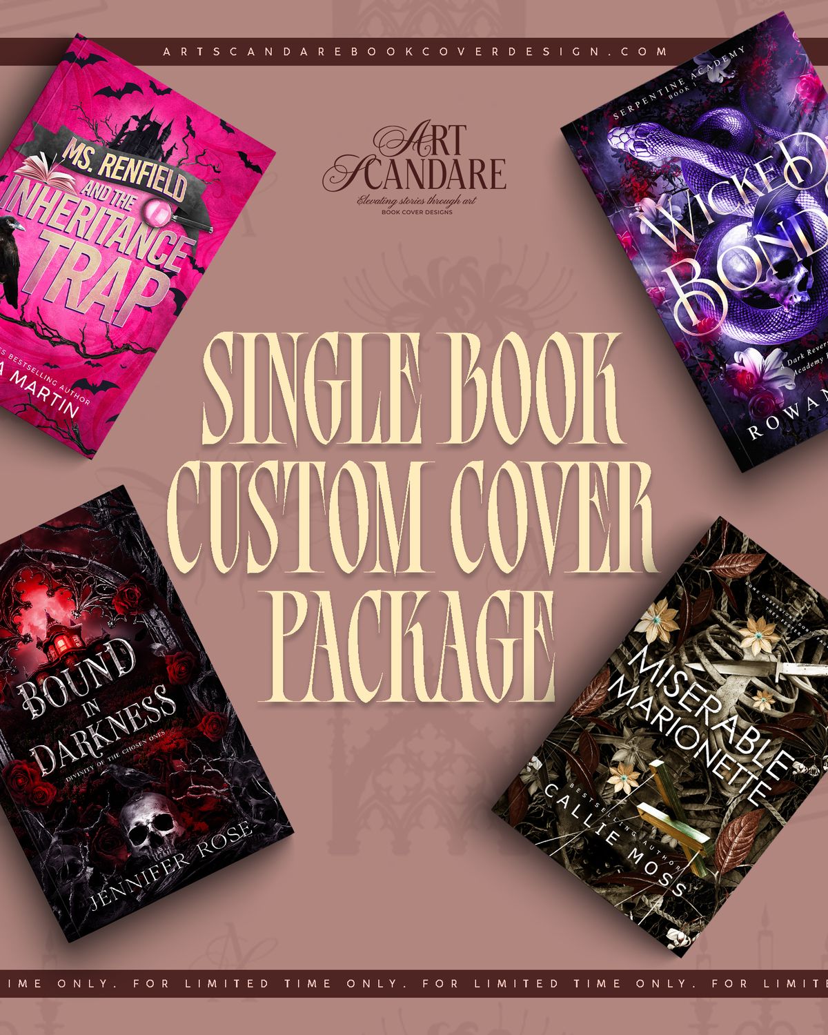 Single Book Custom Cover Package (Custom Cover Sale)