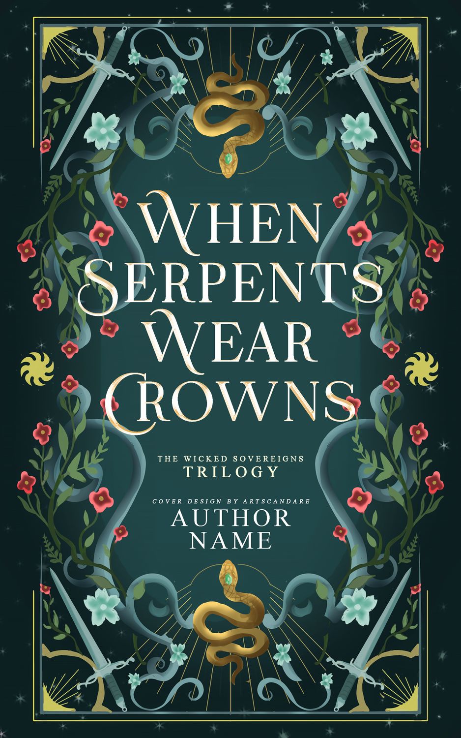 FULLY ILLUSTRATED TRILOGY COVER PACKAGE:  WHEN SERPENTS WEAR CROWNS, WHEN SHADOWS BECOME POWER, WHEN ENEMIES BECOME RUINS