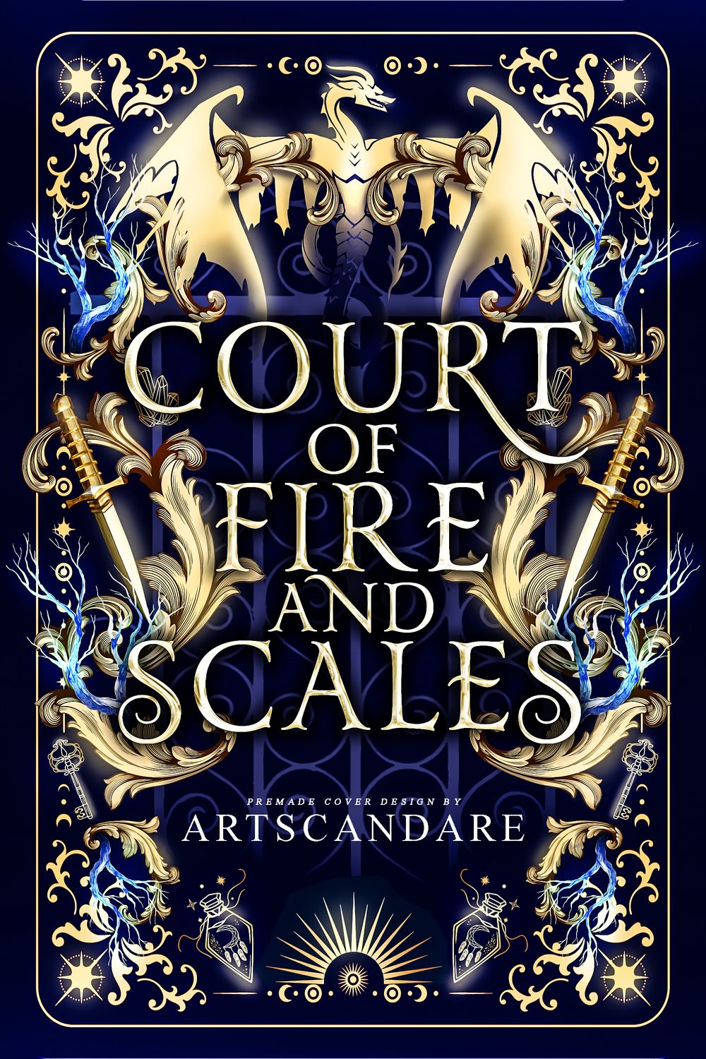 SINGLE COVER PACKAGE: A COURT OF FIRE AND SCALES