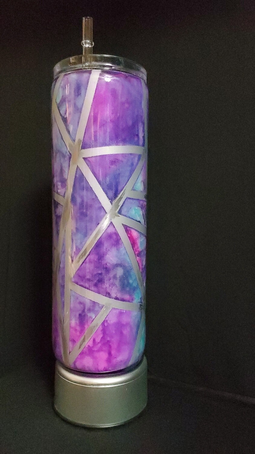 Purple and Teal Mosaic 30 oz