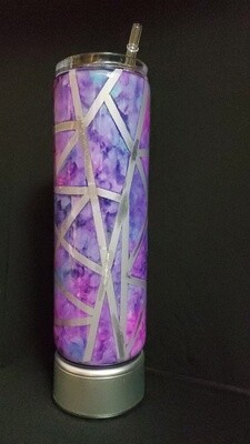 Purple and Teal Mosaic 30 oz
