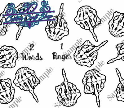 2 words 1 finger
