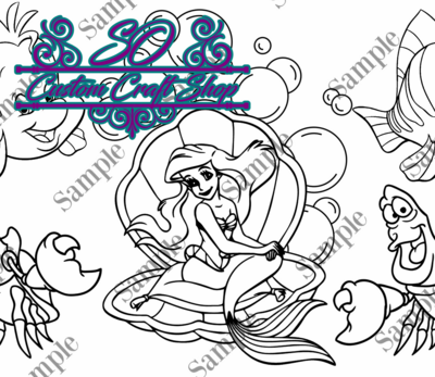 Mermaid and fish