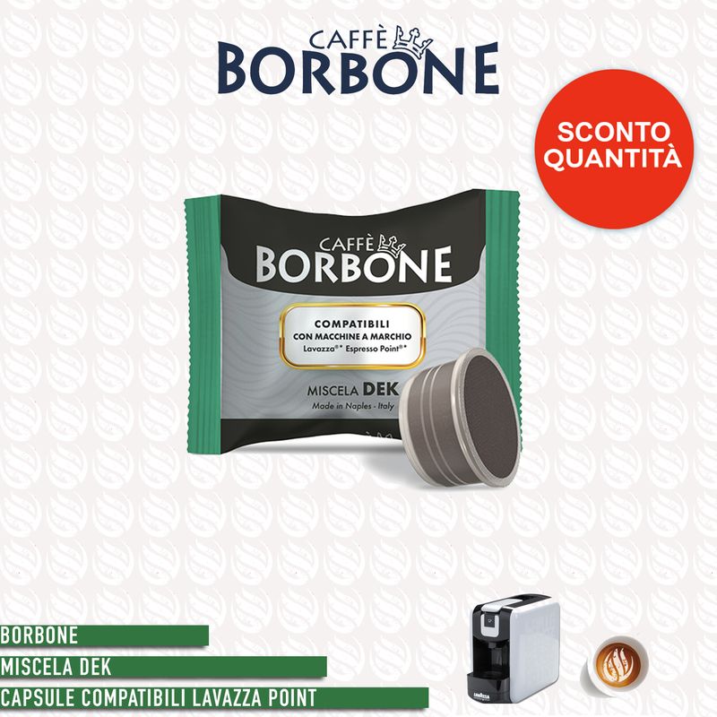 Borbone miscela Dek compatibile Lavazza Espresso Point - 100 capsule