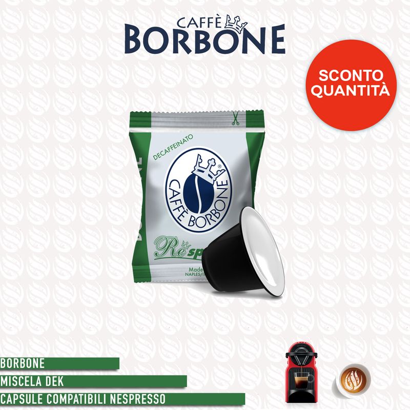 Borbone miscela Dek compatibile Nespresso - 100 capsule