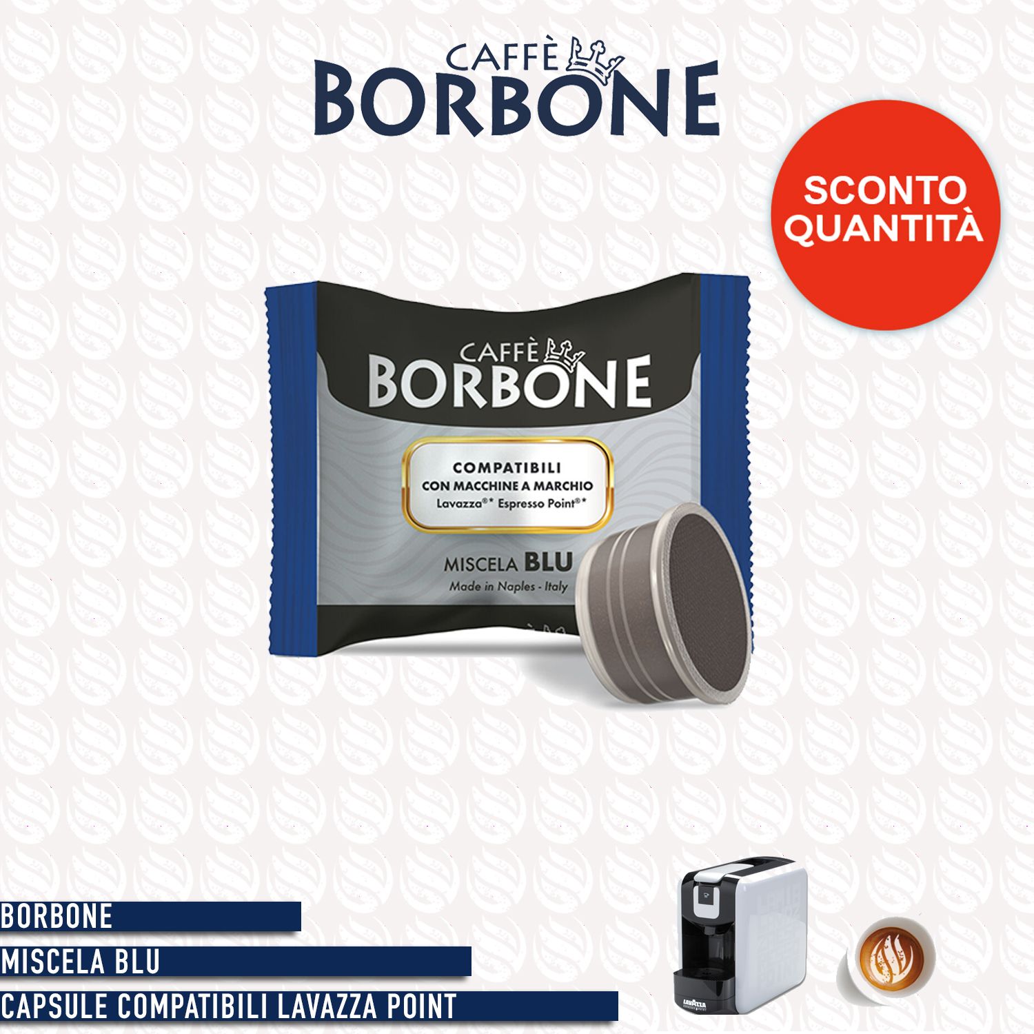Borbone Miscela Blu compatibile Lavazza Espresso Point - 100 capsule