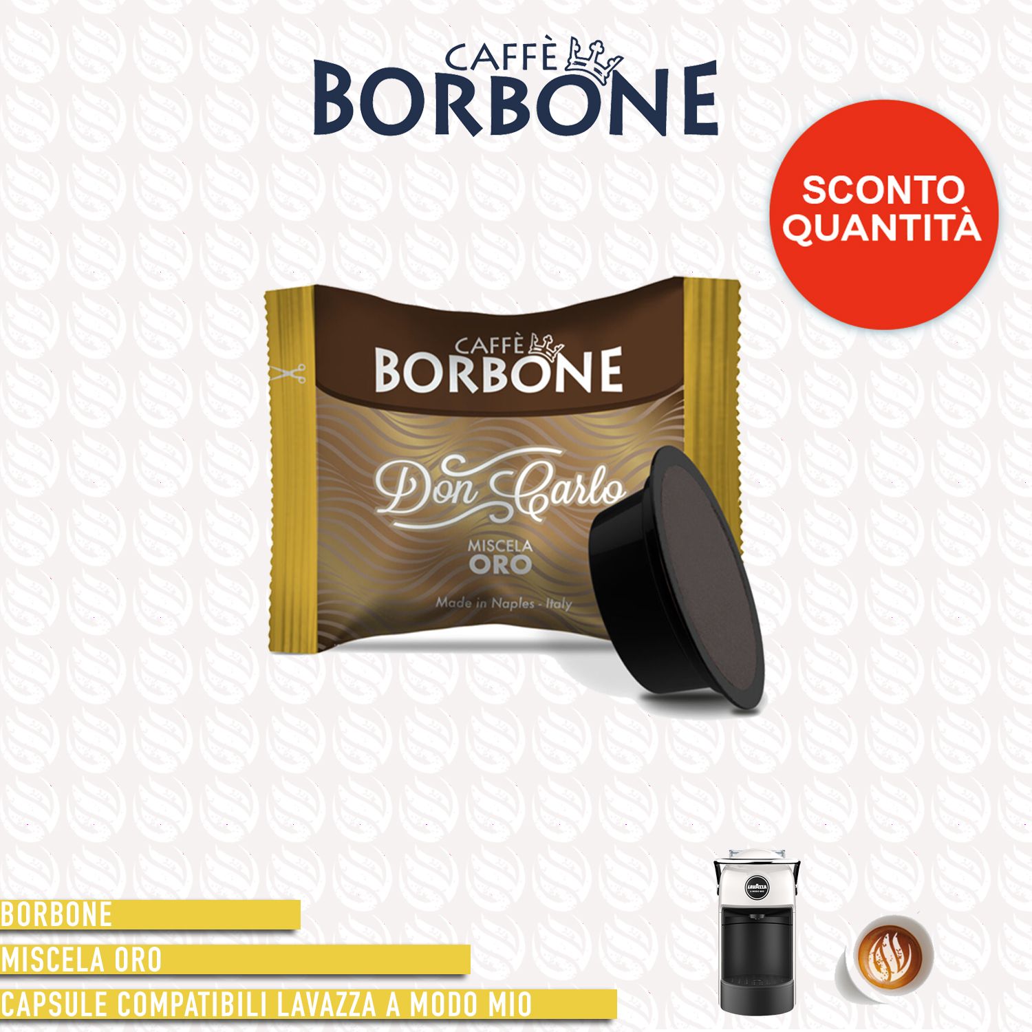 Borbone miscela Oro compatibile Lavazza A Modo Mio - 100 capsule