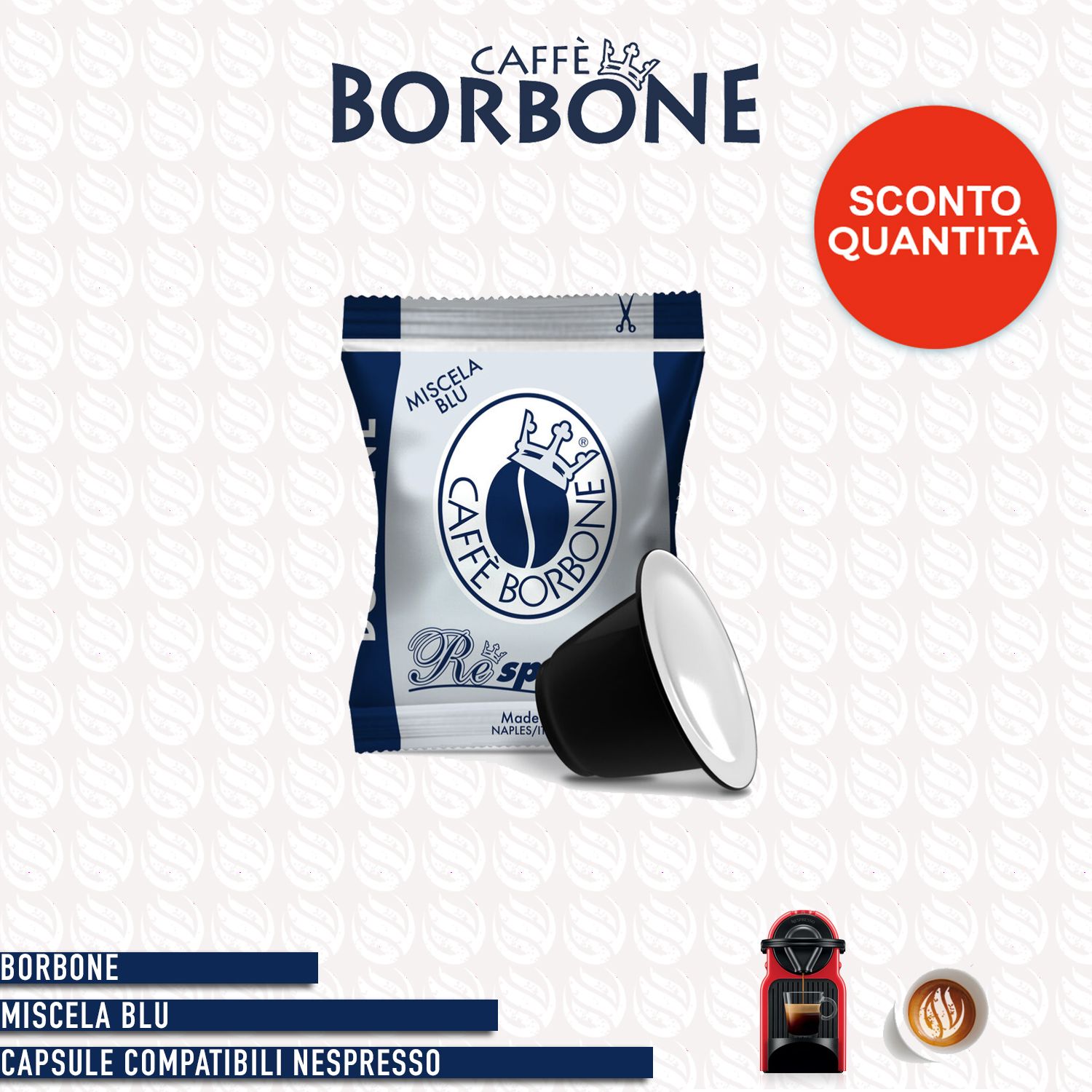 Borbone miscela Blu compatibile Nespresso - 100 capsule