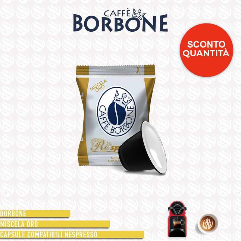 Borbone miscela Oro compatibile Nespresso - 100 capsule