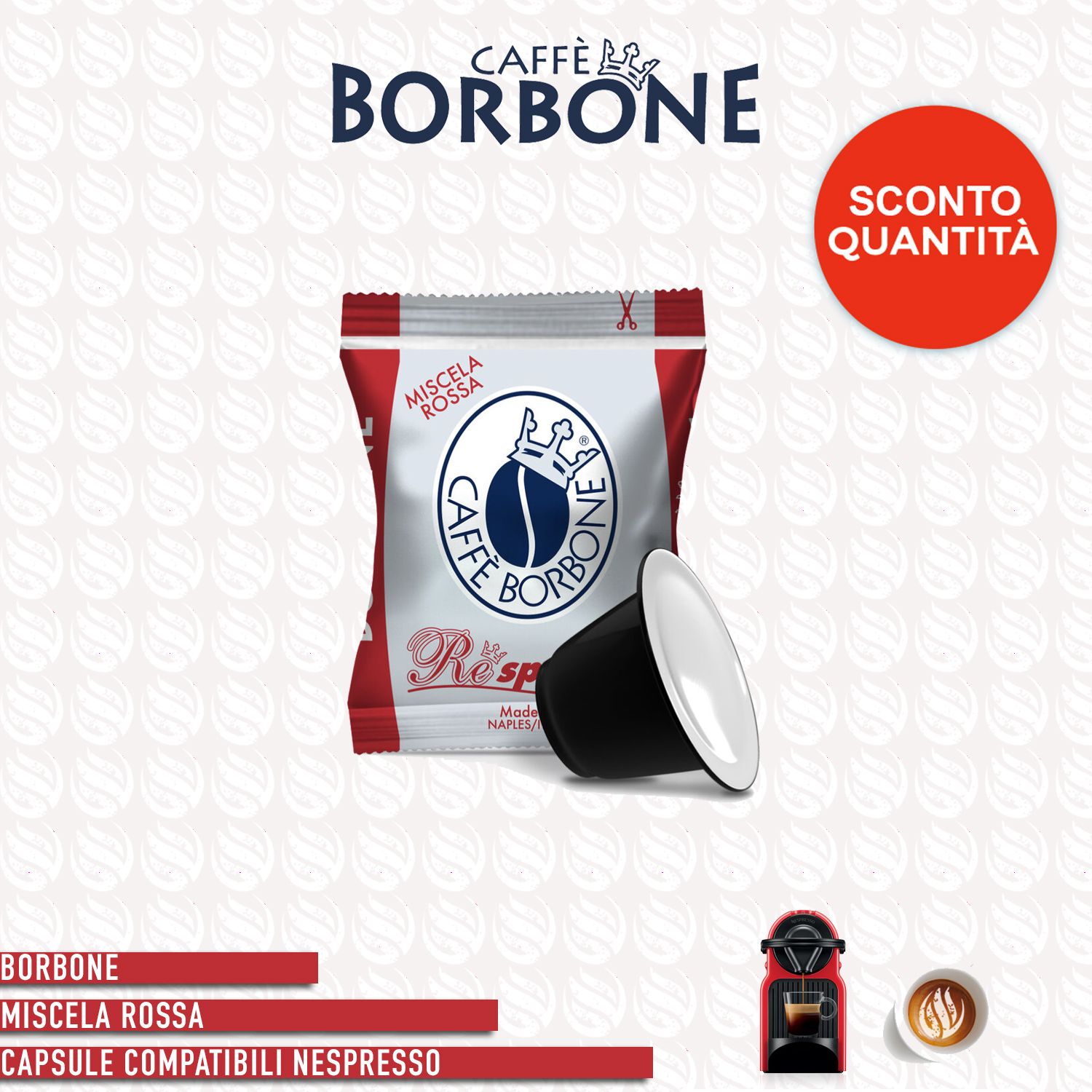Borbone miscela Rossa compatibile Nespresso - 100 capsule