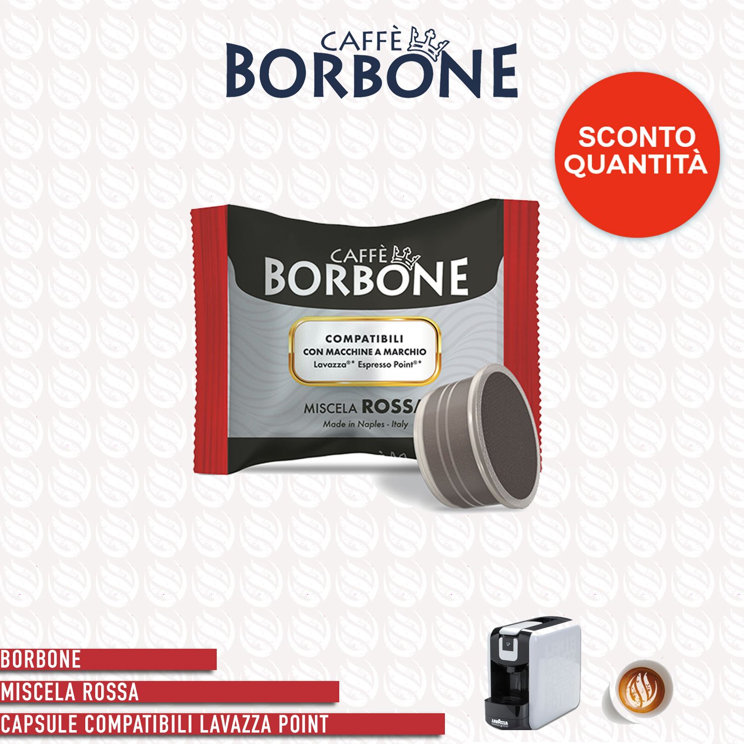 Borbone miscela Rossa compatibile Lavazza Espresso Point - 100 capsule