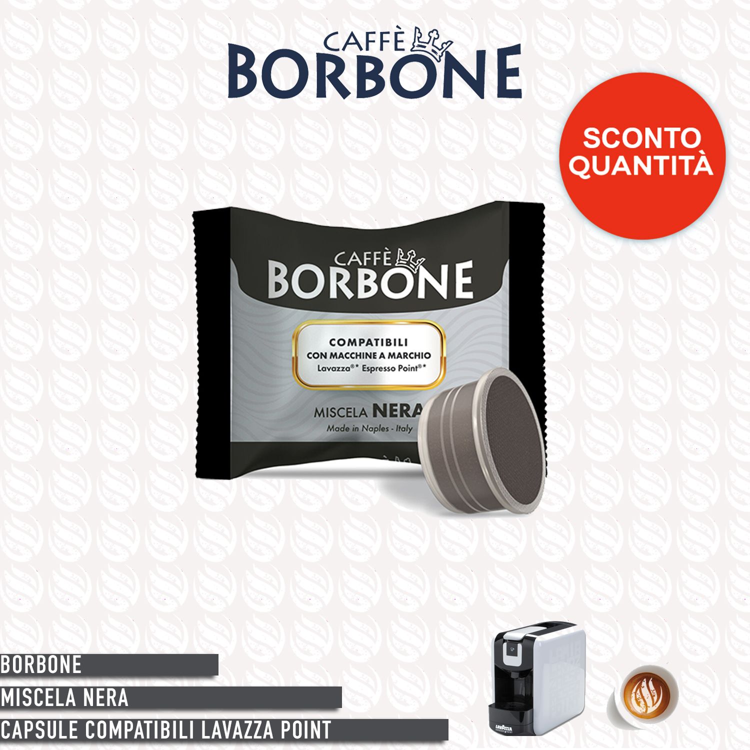 Borbone miscela Nera compatibile Lavazza Espresso Point - 100 capsule