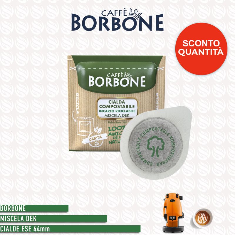 Borbone Cialde Carta ESE 44 mm Miscela Dek - 150 cialde