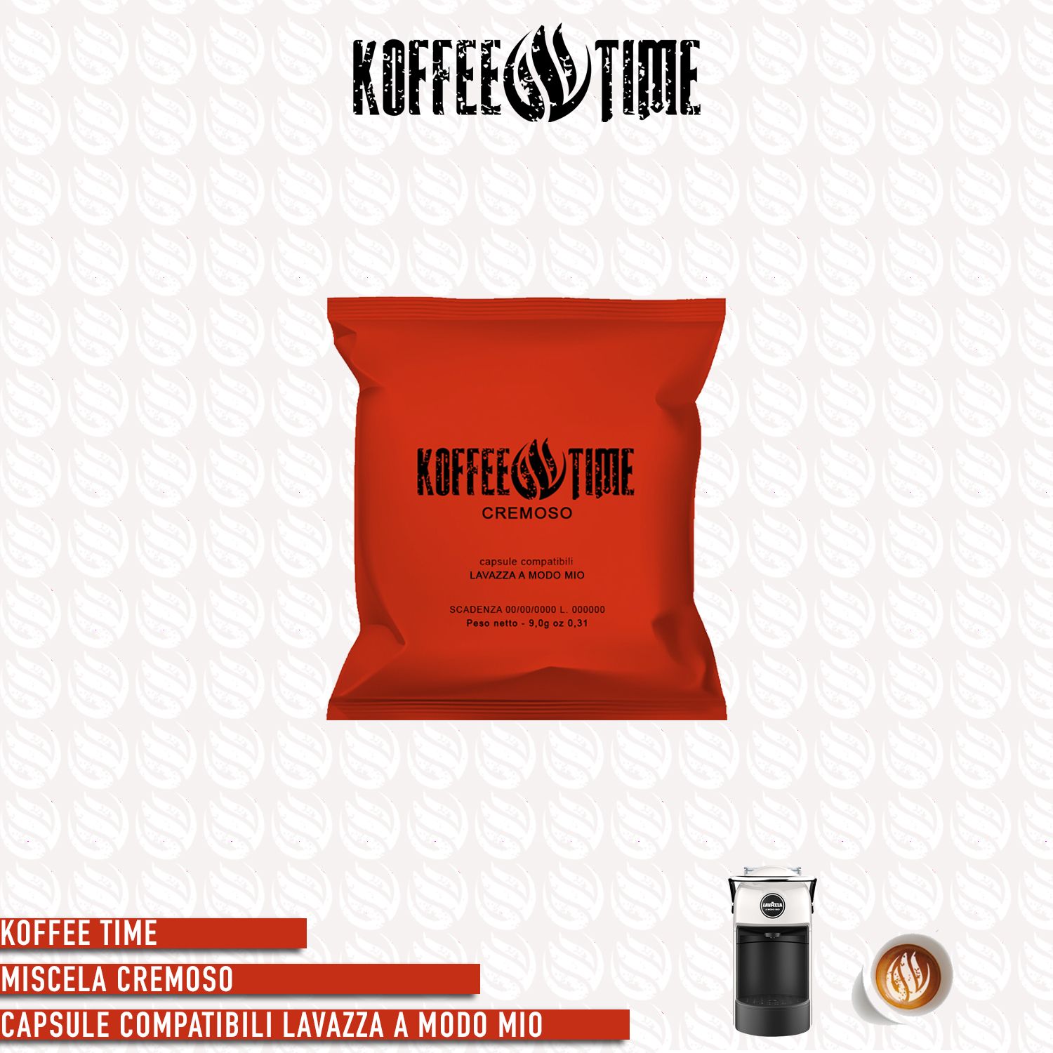 Koffee Time miscela cremoso compatibile A Modo Mio – 16 capsule