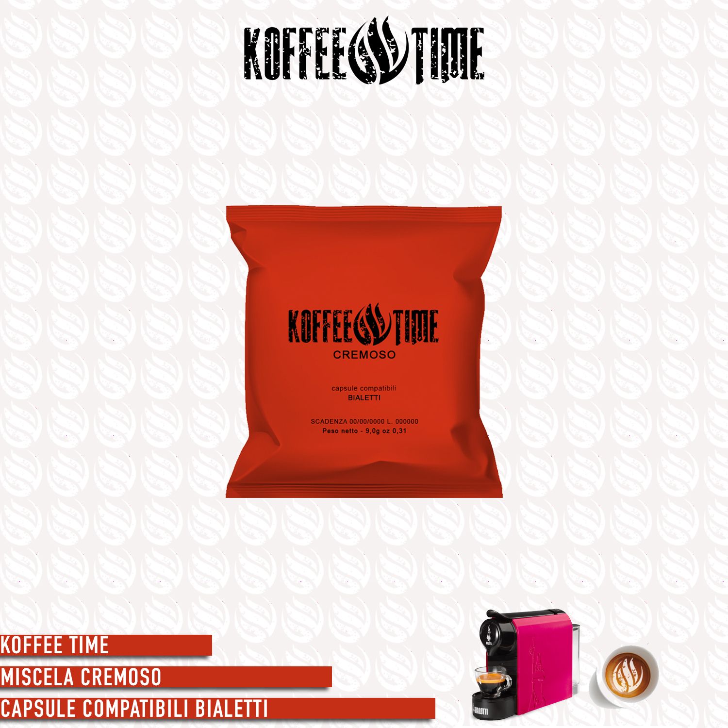 Koffee Time miscela cremoso compatibile Bialetti – 16 capsule