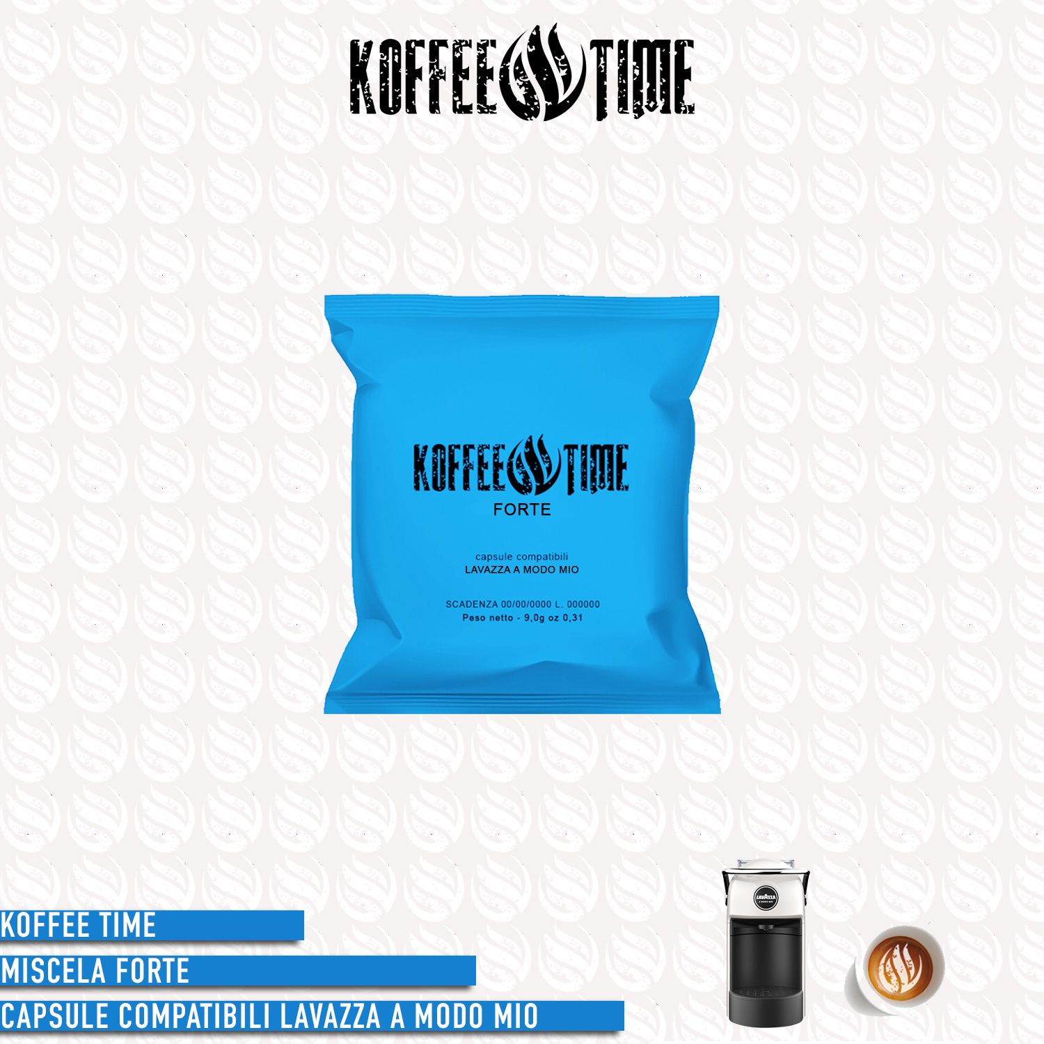 Koffee Time miscela forte compatibile A Modo Mio – 16 capsule