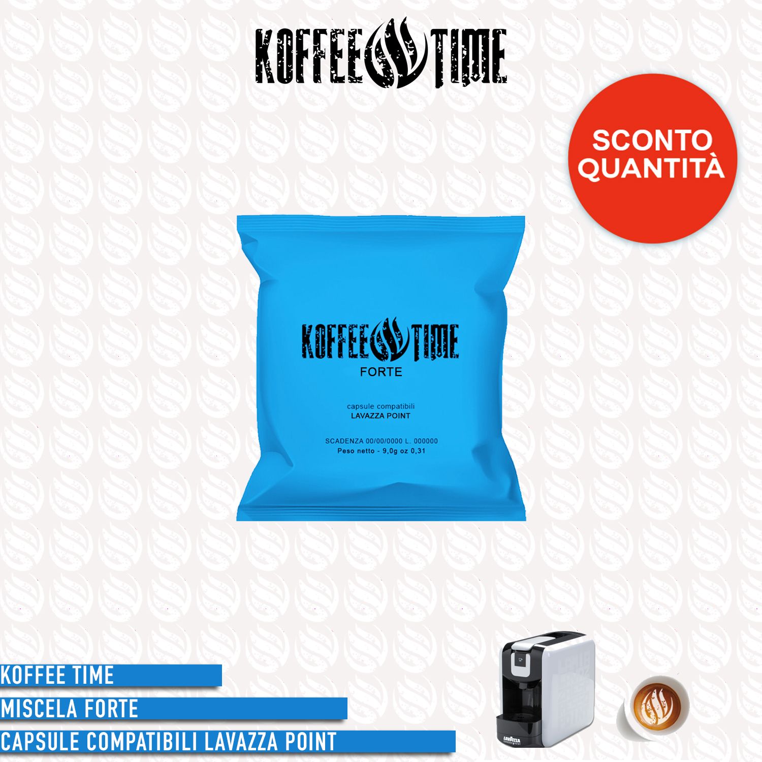Koffee Time miscela Forte compatibile Lavazza Espresso Point – 50 capsule
