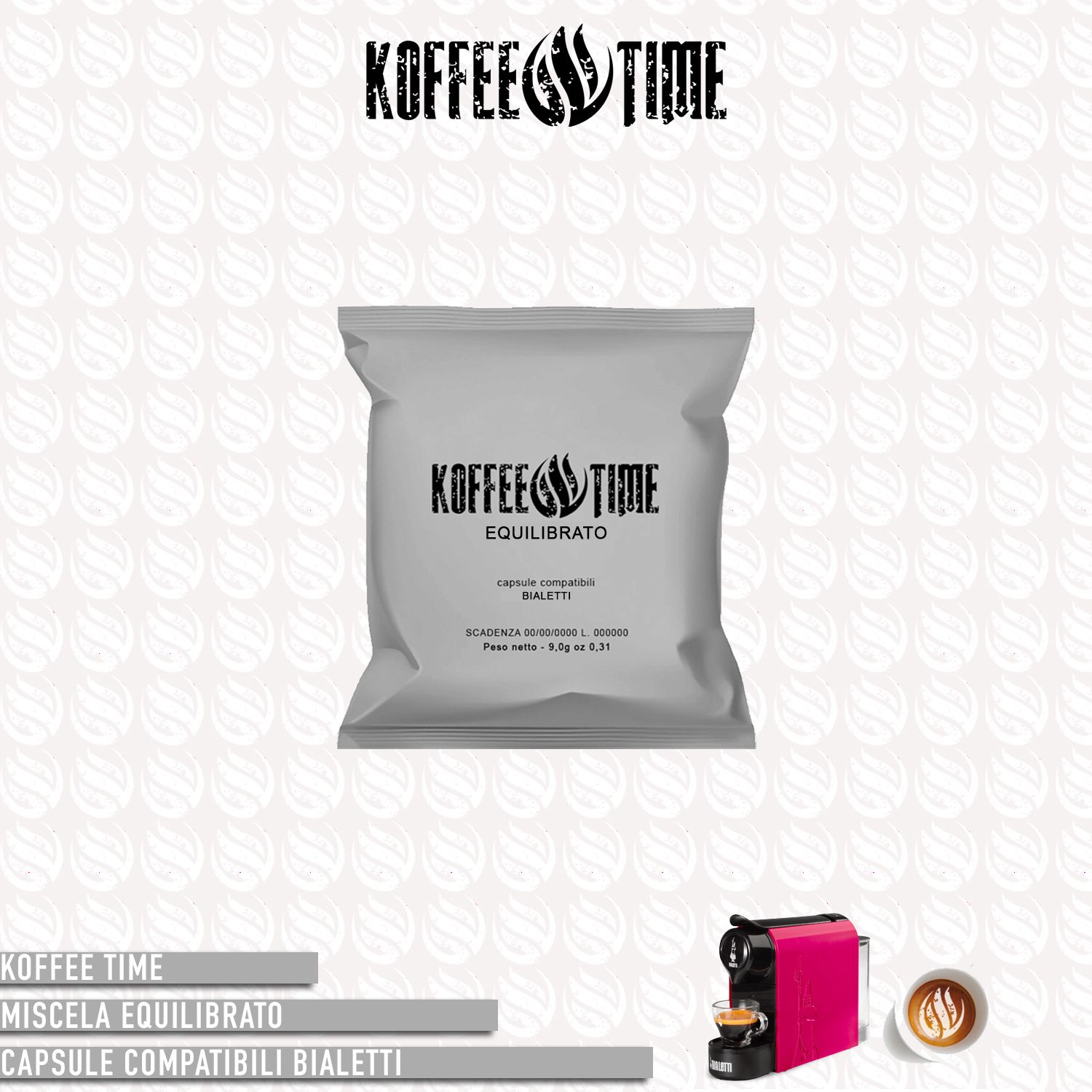 Koffee Time miscela equilibrato compatibile Bialetti – 16 capsule