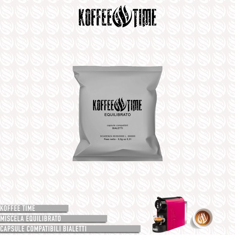 Koffee Time miscela equilibrato compatibile Bialetti – 16 capsule