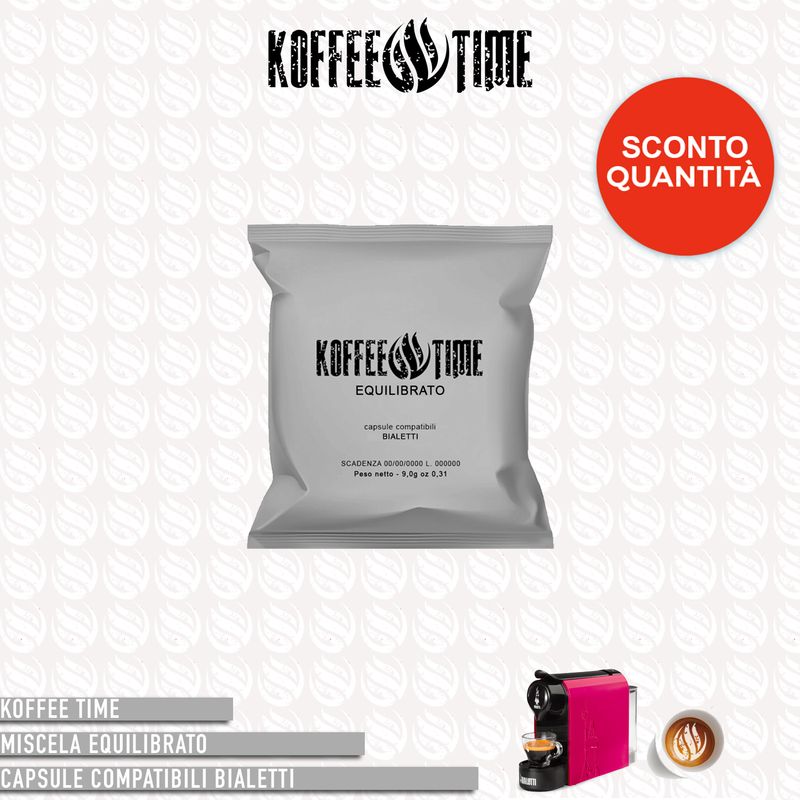 Koffee Time miscela equilibrato compatibile Bialetti - 50 capsule