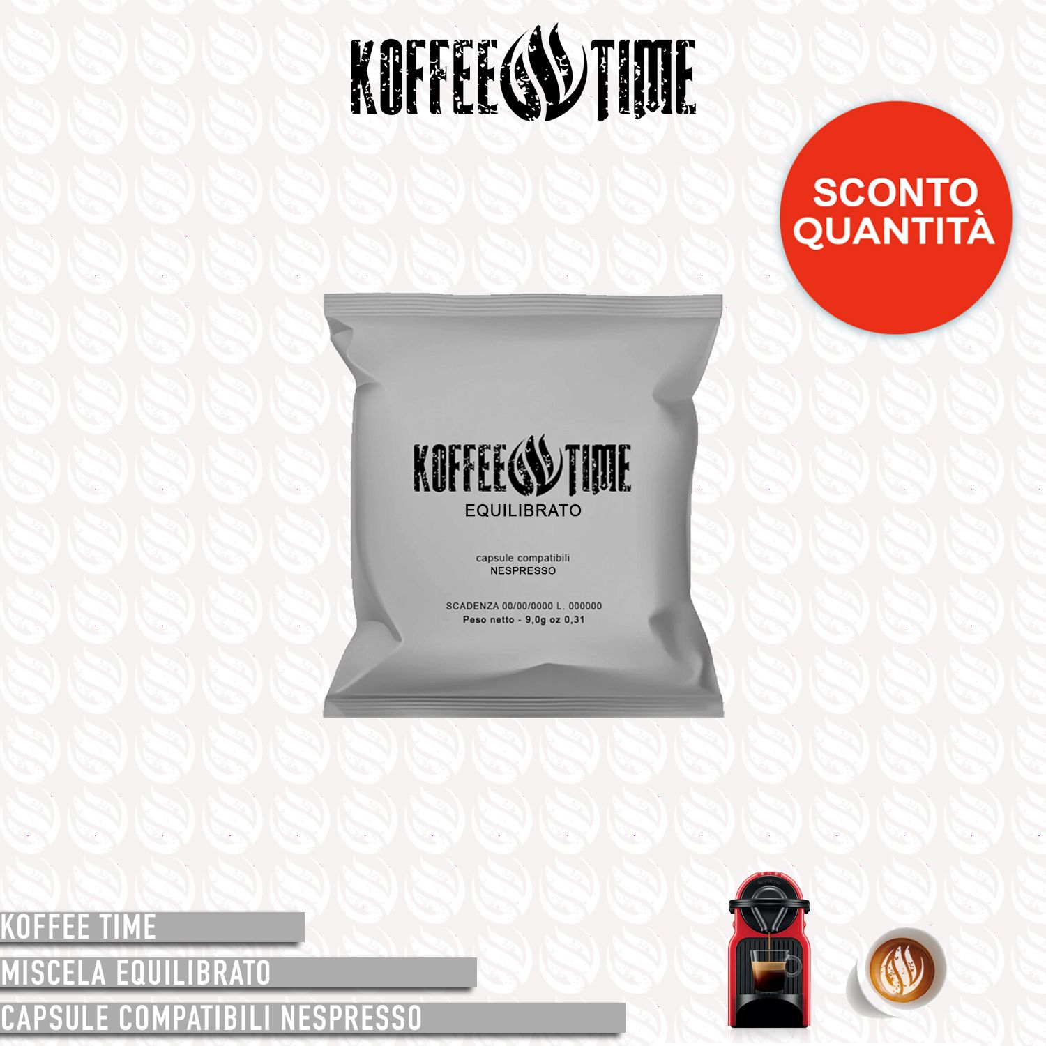 Koffee Time miscela equilibrato compatibile Nespresso - 50 capsule