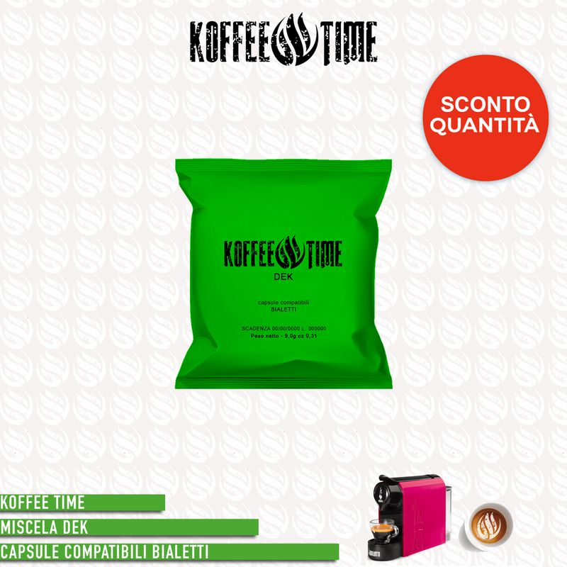 Koffee Time miscela dek compatibile Bialetti - 50 capsule