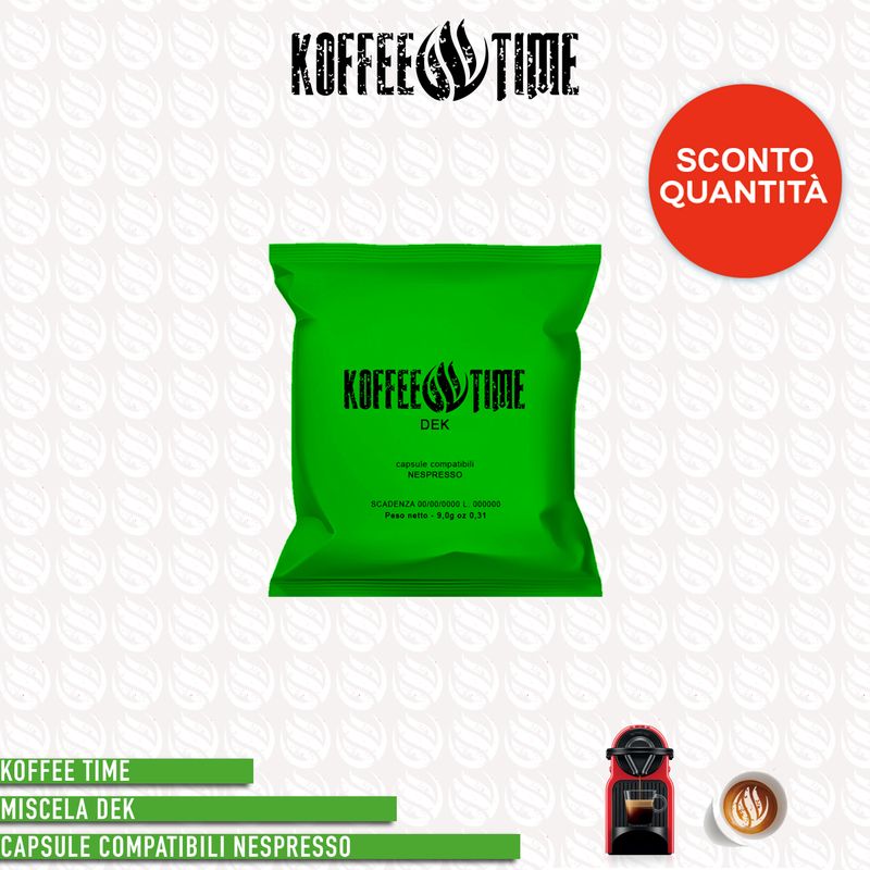 Koffee Time miscela dek compatibile Nespresso - 50 capsule