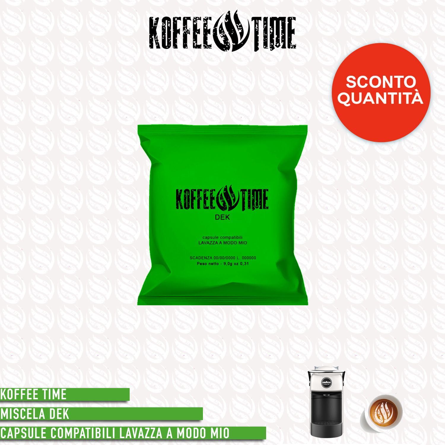 Koffee Time miscela dek compatibile A Modo Mio – 50 capsule
