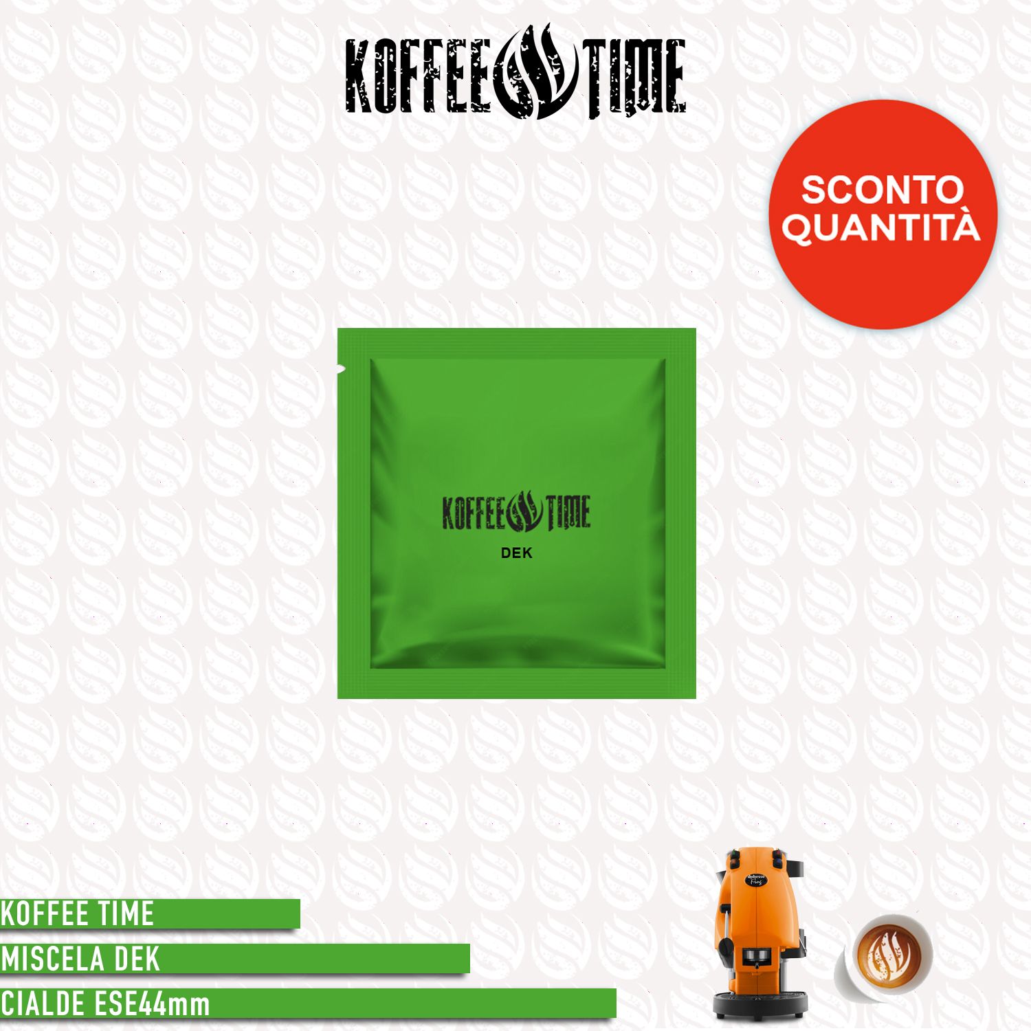 Koffee Time miscela Dek cialde ESE - 50 cialde